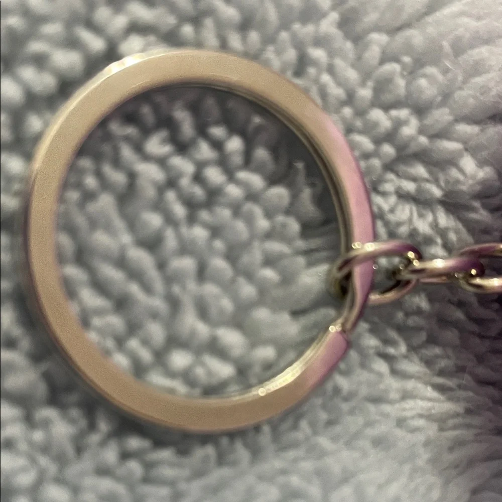Keychain-Fluffy Faux Fur Pink Pom Pom -New